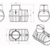 Емкость подземная U 3000 с выходом - Эко-Фабрика-производитель очистных систем,бельепровода и мусоропровода