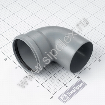 Отвод 110х90 пластик серый - Эко-Фабрика-производитель очистных систем,бельепровода и мусоропровода